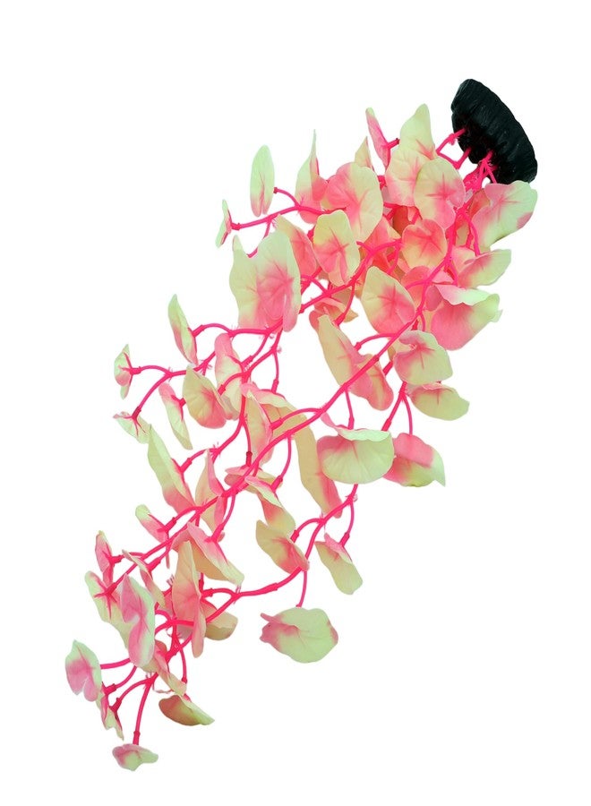 DVHEY 16 Inch Aquarium Fish Tank Plant Betta Fish Tank Decor,2 Pack Silk Aquarium Plants for Aquarium Decoration (White-Pink) - Image 4